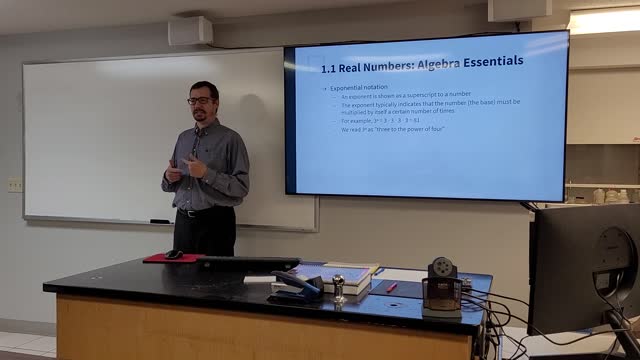 College Algebra January 12