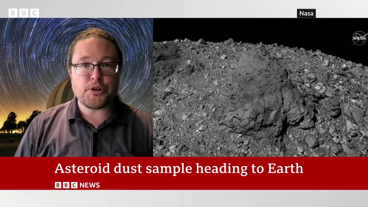 Asteroid sample in Nasa capsule hurtling towards Earth - BBC News