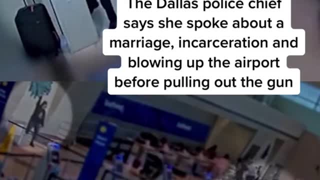 Video shows officer shooting woman who fired a gun at a Dallas airport