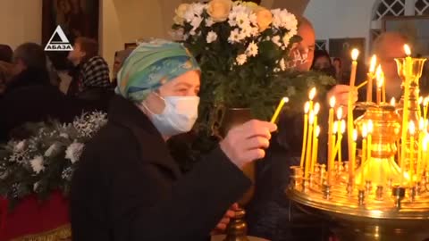 Пётр Толстой встретил Рождество в Сухумском Кафедральном соборе