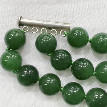 Handmade + Knotting Unique 8” Bracelet with 925 Sterling Silver, Malaysian Jade