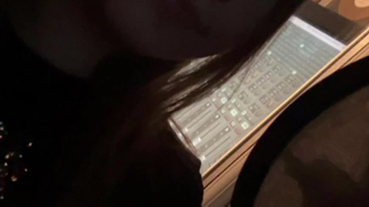 12 year old granddaughter Madison in the recording studio