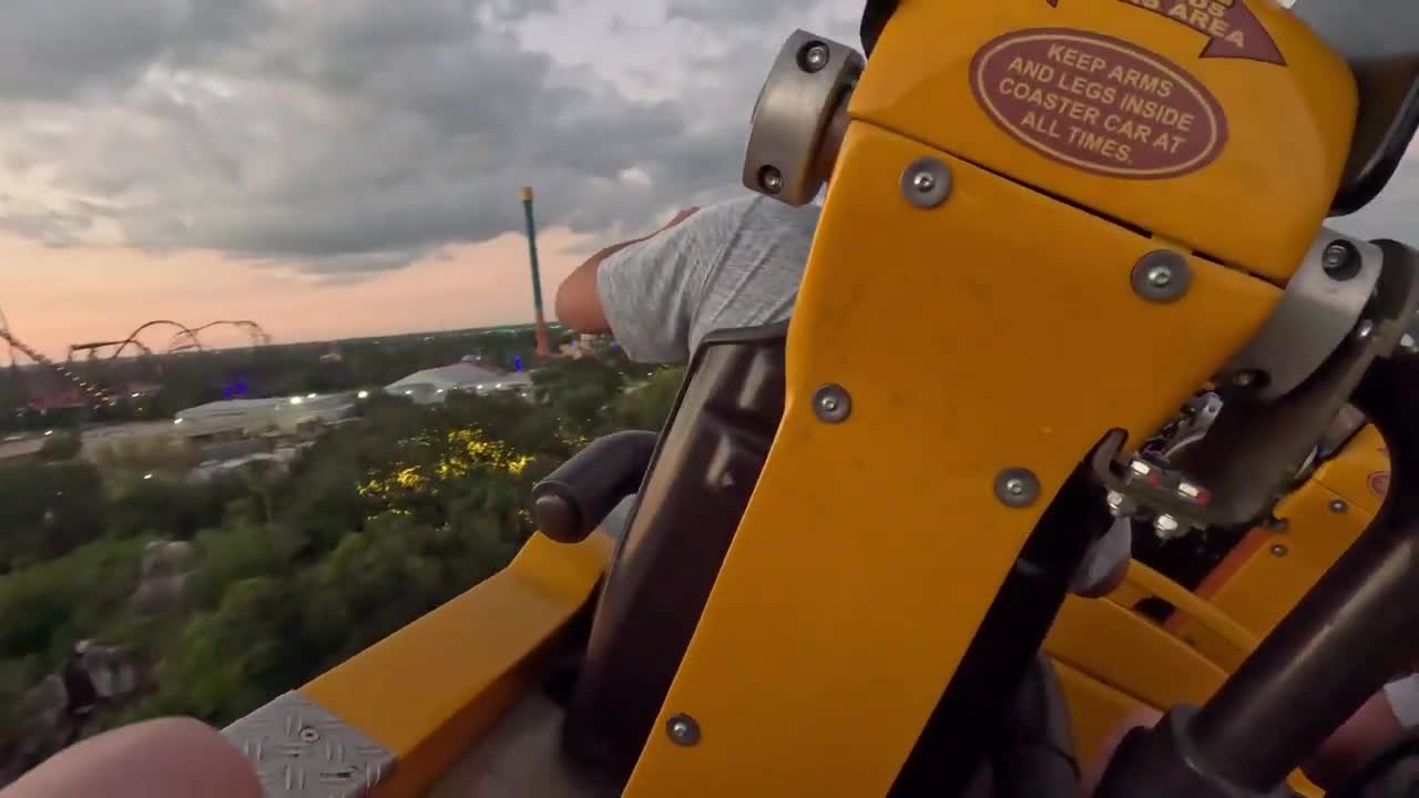 Cheetah Hunt back seat on ride 5.3K POV @30fps Horizon Locked; Busch Gardens Tampa