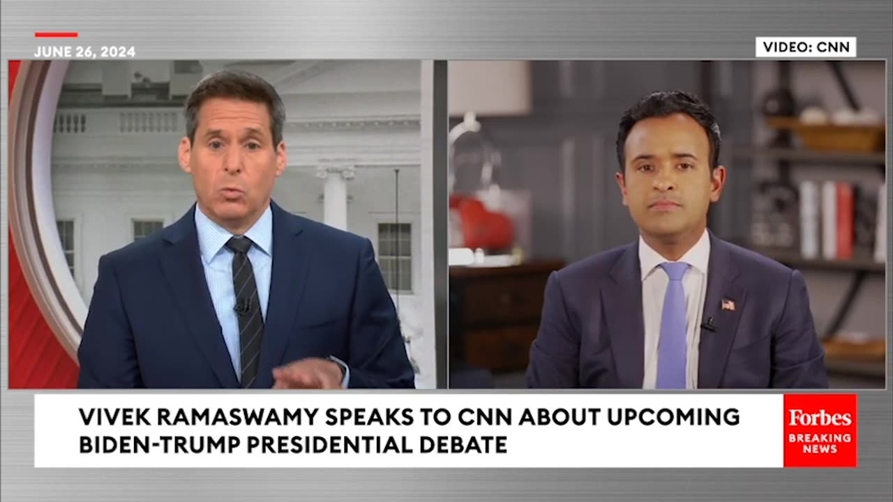 Vivek Ramaswamy & CNN's John Berman Debate Trump's Rhetoric Before Presidential Debate With Biden