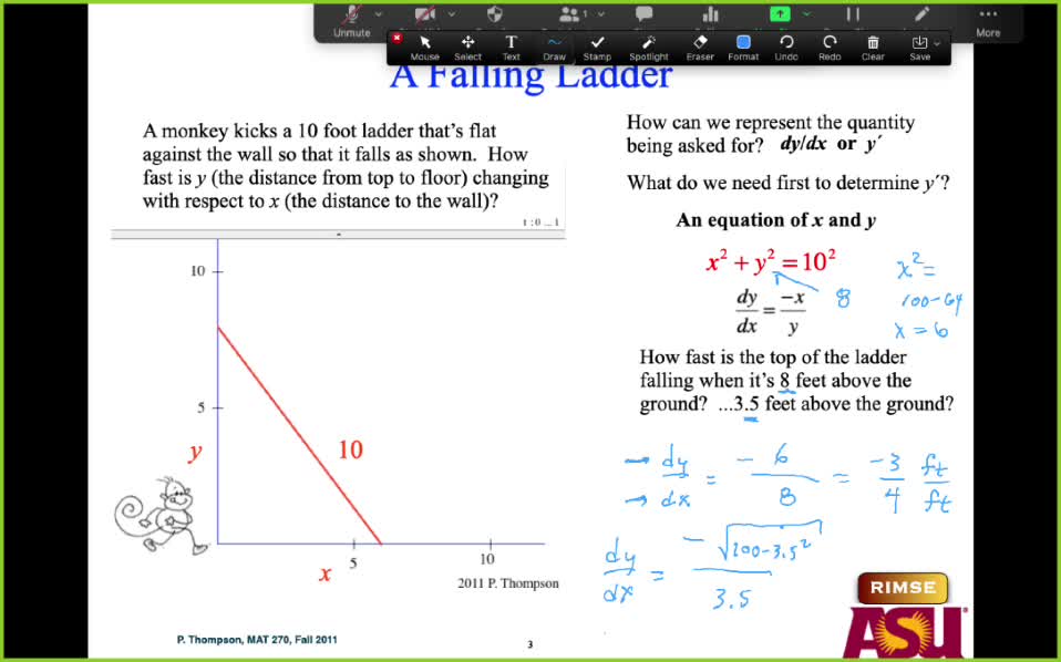 MAT 265 Mon Feb 14: Implicit Diff & Related Rates Intro