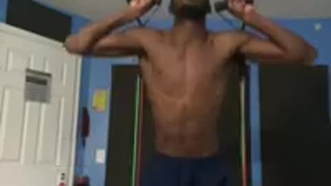 resistance band early morning home workout #fyp #shorts