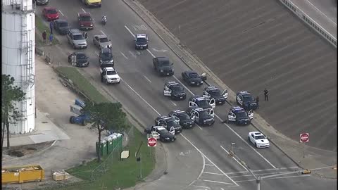 RAW CHASE VIDEO: Camaro vs Police After Game Stop Robbery in Houston