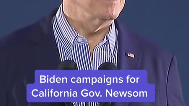 Biden campaigns forCalifornia Gov. Newsom