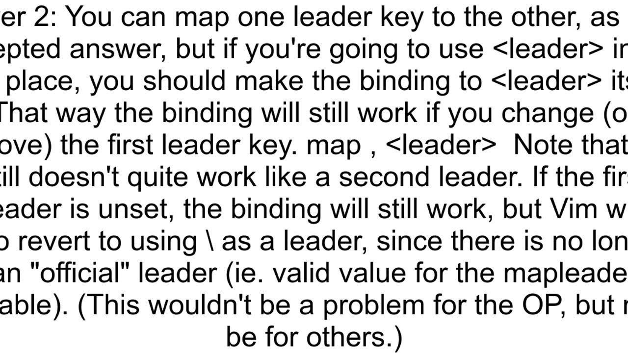 How do I map multiple ltleadergt keys in Vim