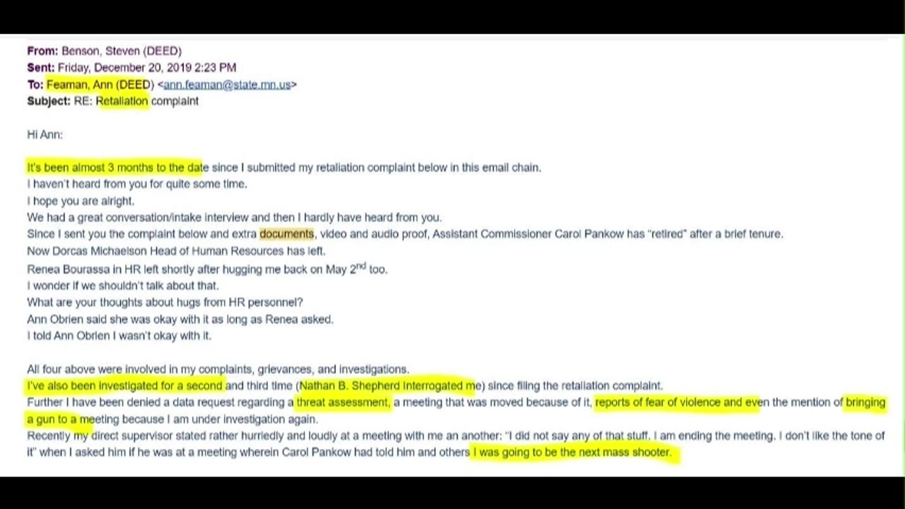 Episode 29. The Sexual Defamation of a Minnesota Whistleblowing Active Shooter. State agency lawyers, assistant attorneys general and union MAPE lawyers collude to cover up pandemic era fraud.