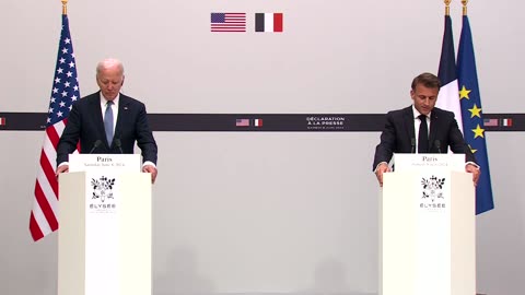 President Biden and President Emmanuel Macron of France Deliver Statements to the Press