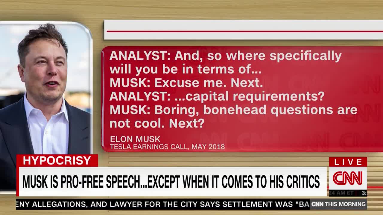 Don Lemon: “Elon Musk is pro-free speech. except when it's speech he doesn't like.”