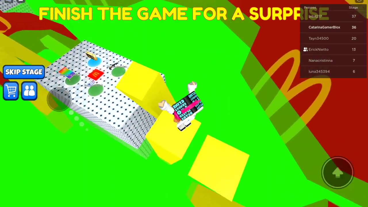 Catarina and Erick playing Roblox (Escape McDonald's Obby Parkour)