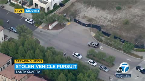 Wild, aggressive chase involving 3 reported grand theft auto suspects ends in Santa Clarita