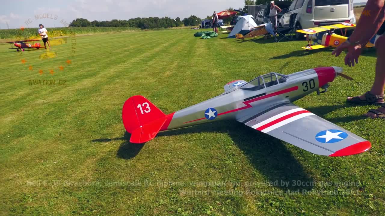 Bell P-39 Airacobra _ semiscale RC airplane _ 4K _ Rokytnice 2021