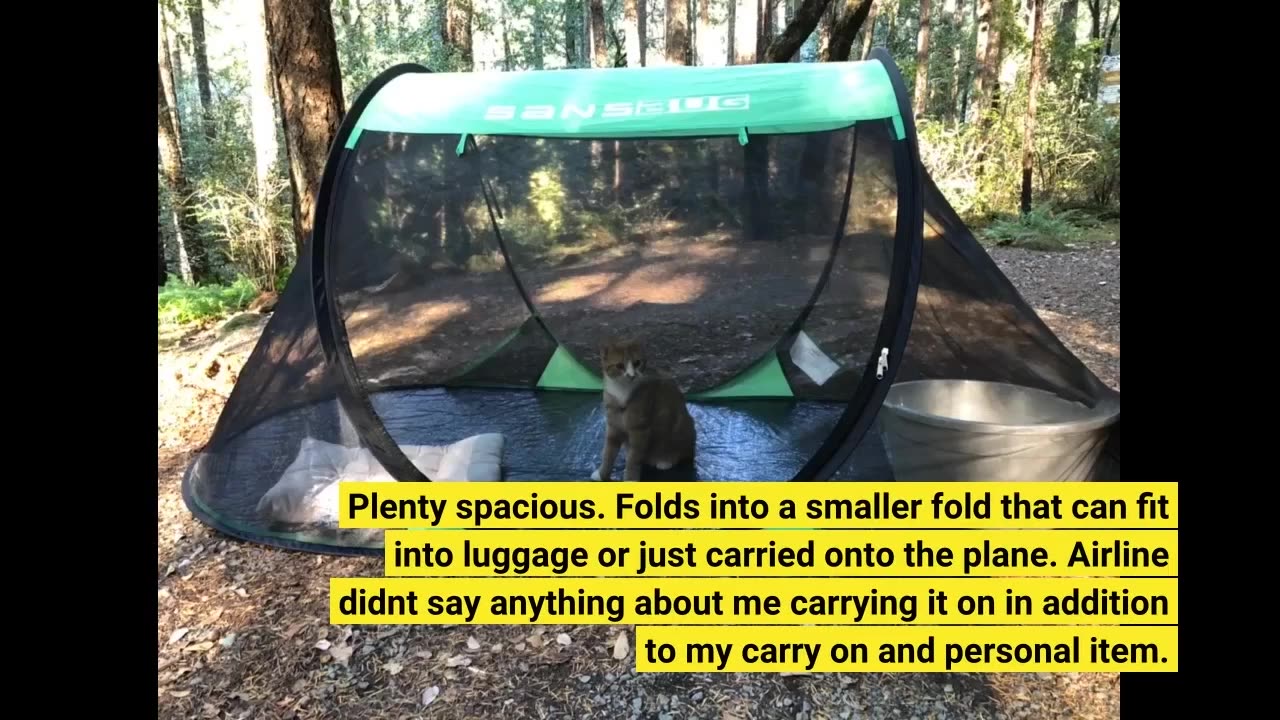 Full Tent Review SANSBUG 1-Person Popup Screen Tent (Tarp Floor)