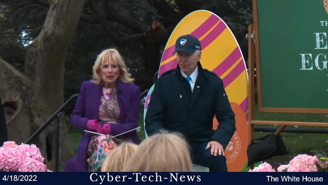 First Lady Jill Biden Reads to Children at the White House Easter EGGucation Roll