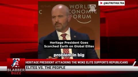 Heritage President Attacking The Woke Elite Supports Republicans