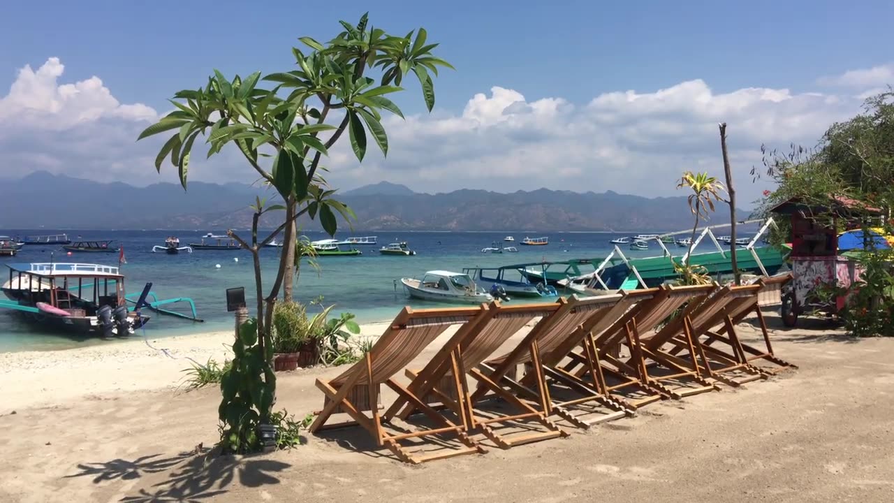 Biking around the Gili Islands, Indonesia