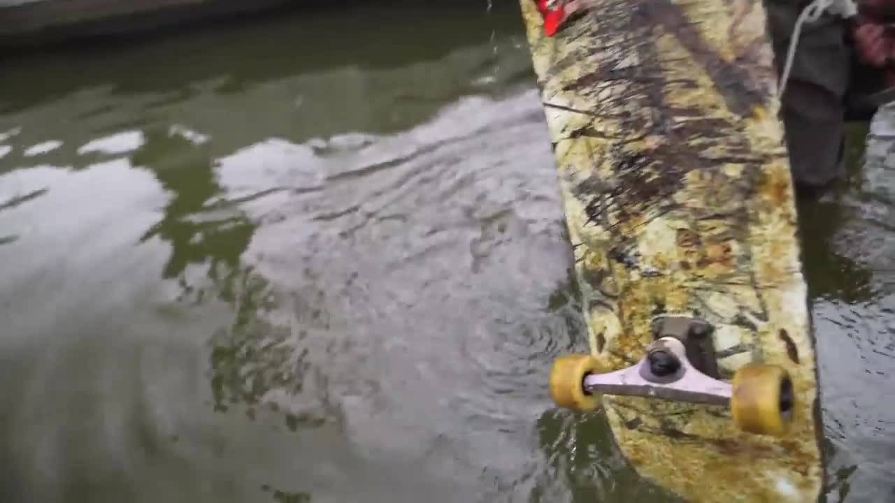 People just throw or leave trash in this pond