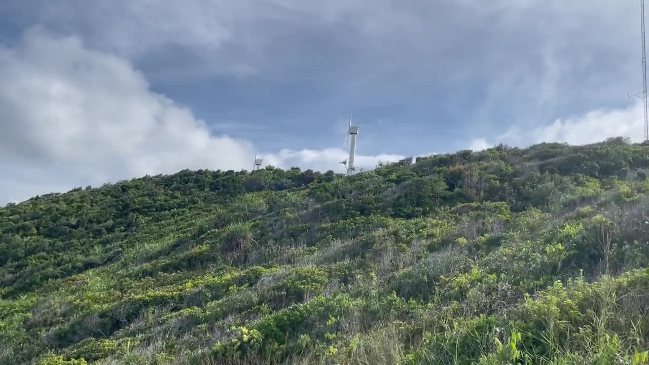 Wind Mill Landscape at Perhentian Islands in Malaysia.