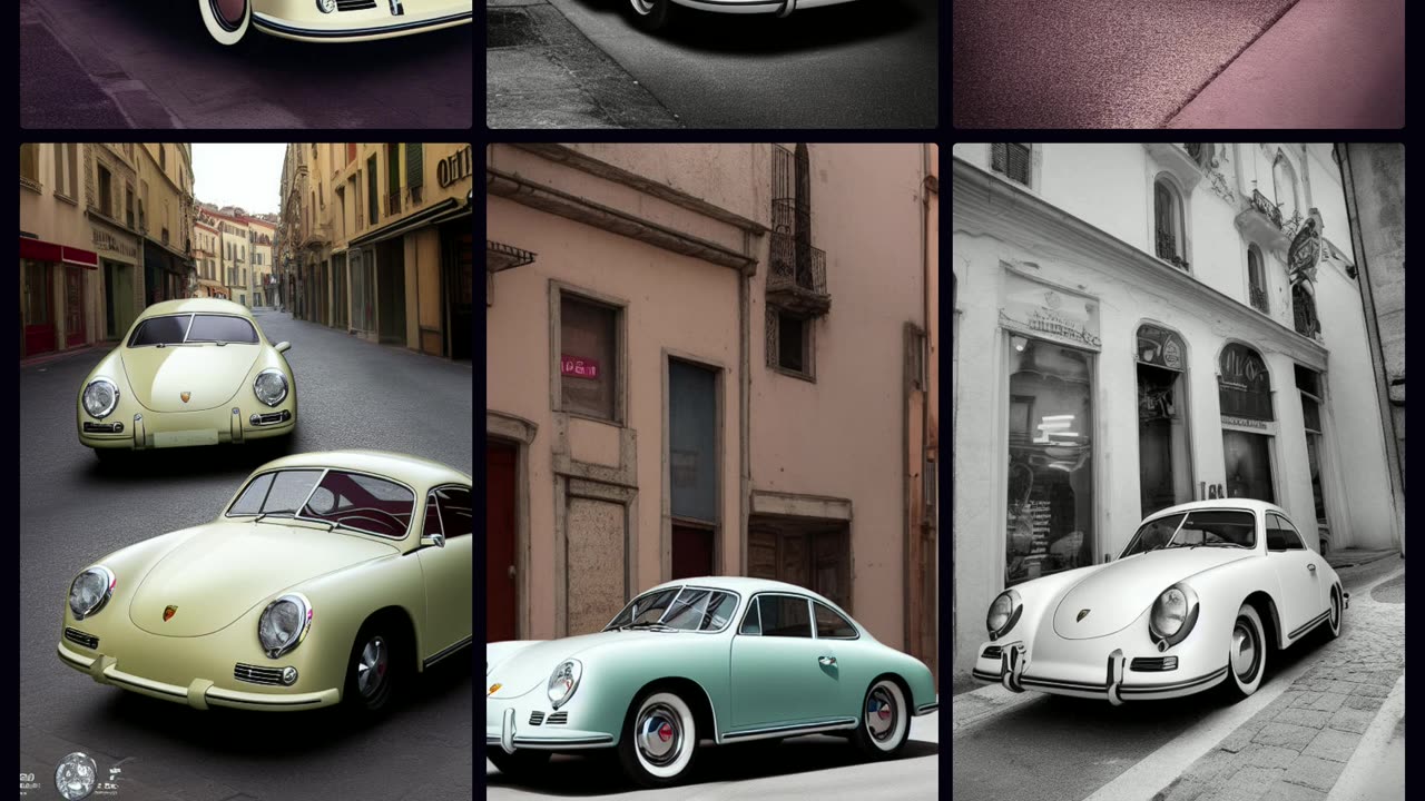 PORSCHE in NIZZA 1950's (4K)
