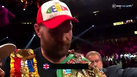 Tyson Fury thanks Jesus Christ after victory.