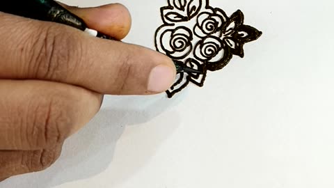 Simple minimalistic Mehndi design