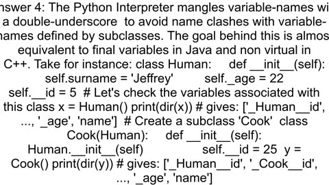 Why is python mangling here