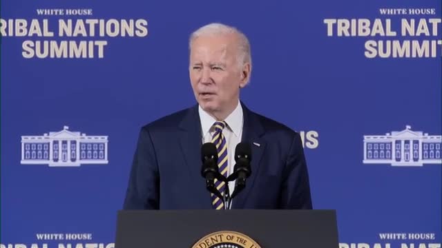 President Biden and VP Kamala Harris deliver remarks at the White House Tribal Nations Summit