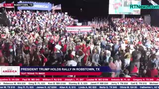 Trump Rally Tx, Crowd Sings