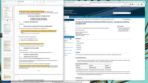 Researching the Vaccines and what the Aust Govt and the TGA says