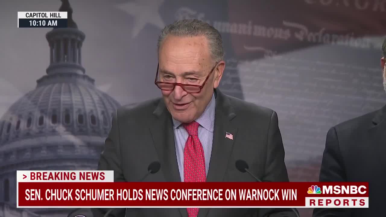 Schumer Praises Warnock's 'Inspiring' Campaign After Election Win