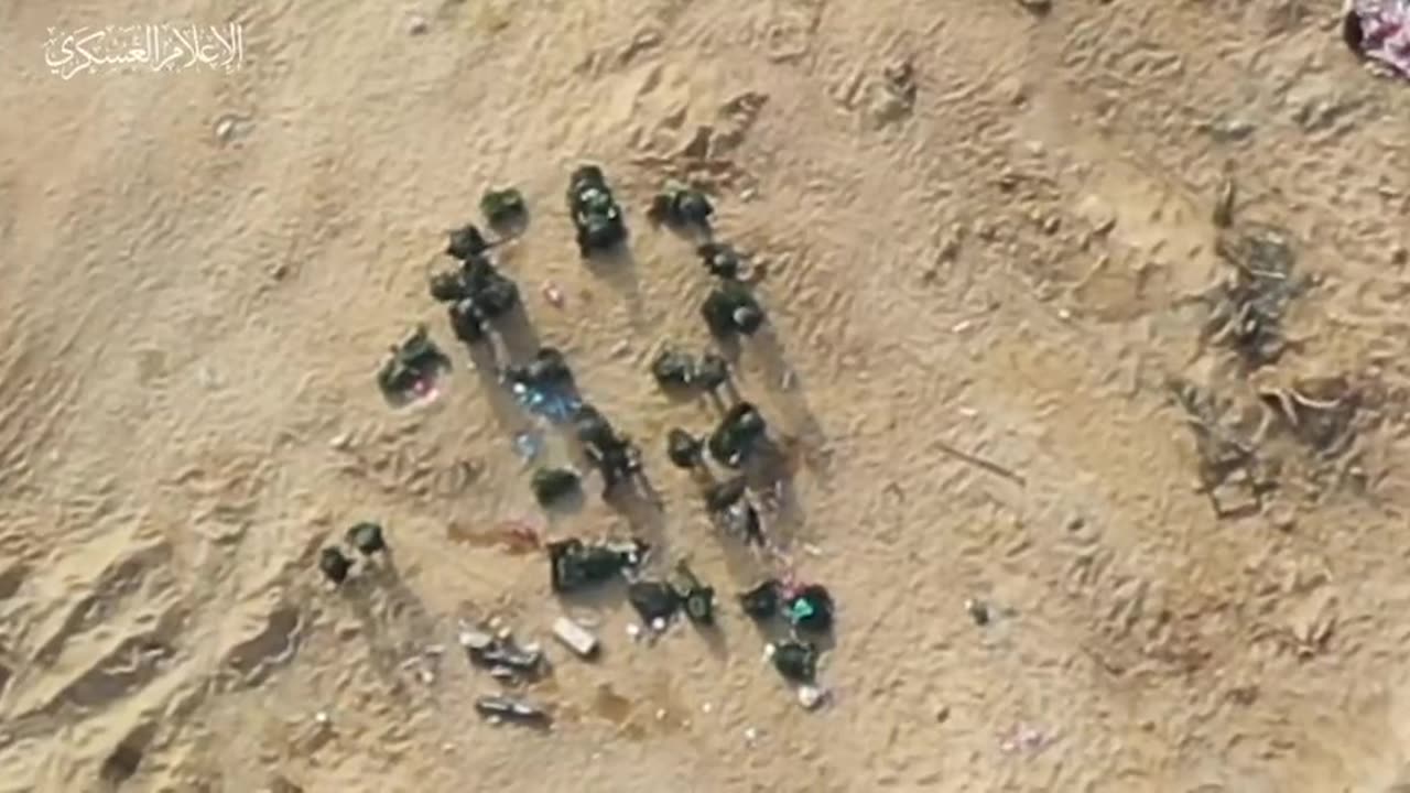 Israeli soldiers hit by a Hamas drone.(shocking)