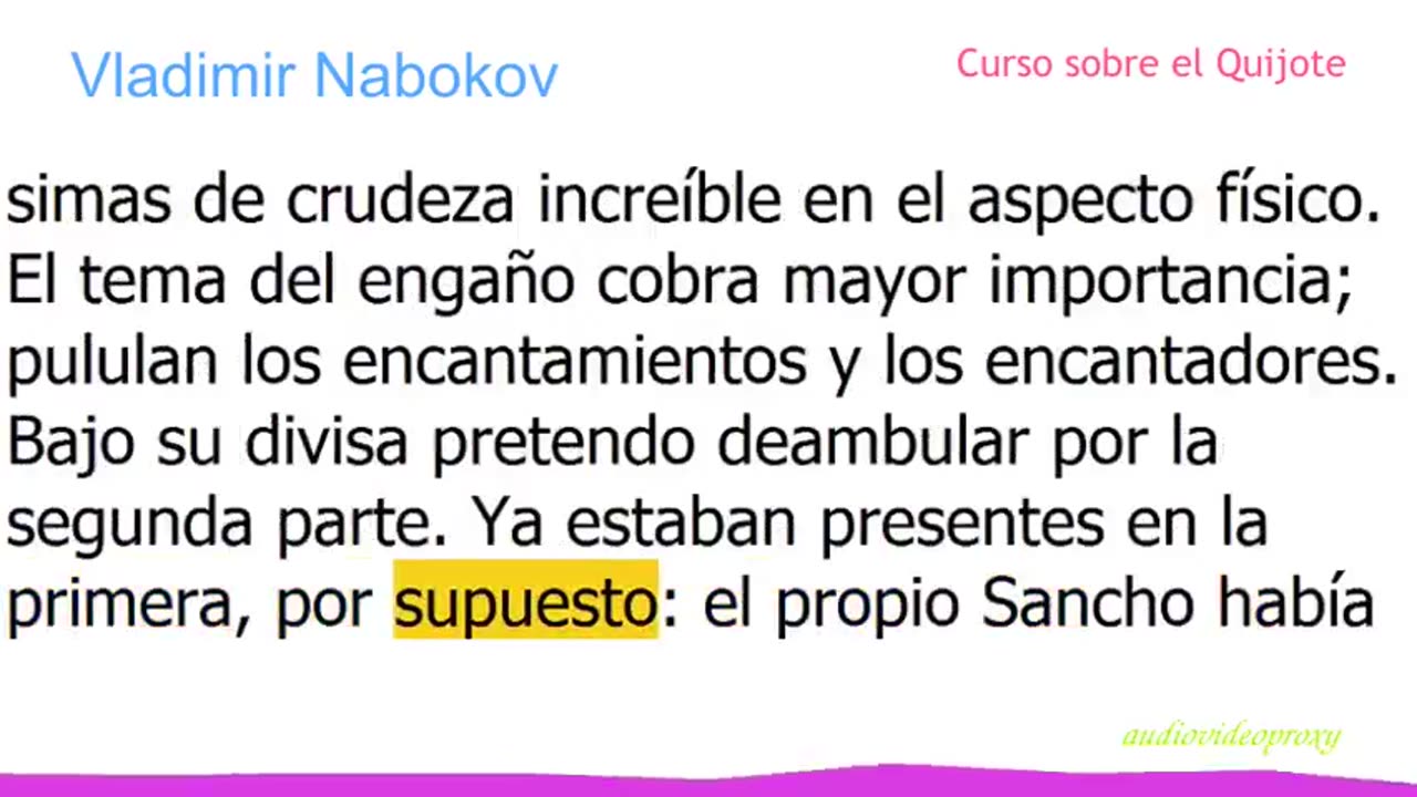 Vladimir Nabokov - Curso sobre el Quijote 1/3