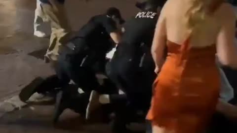 Police Officer Knocks Out Drunk Girl And Fights Man