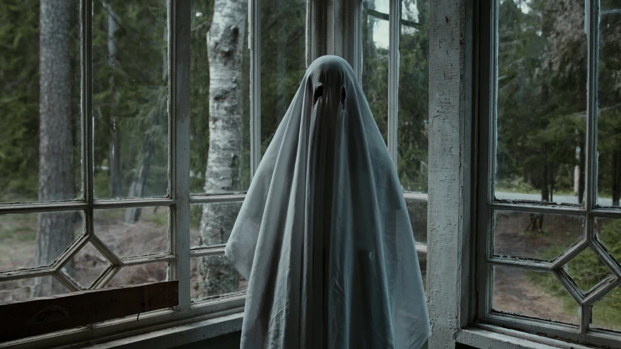 Ghastly Halloween Look Free 4K Ghost Costume Footage (Free Stock Video)