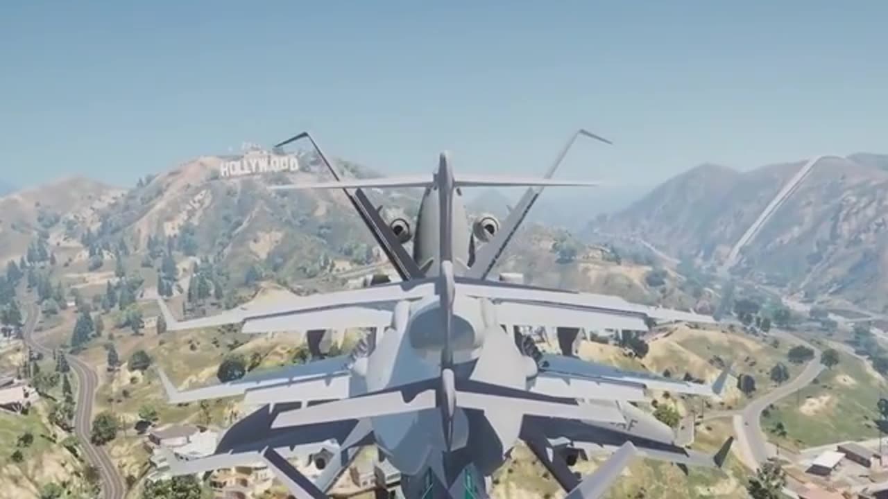 Newest Military Aircraft First Emergency Landing Test - GTA 5