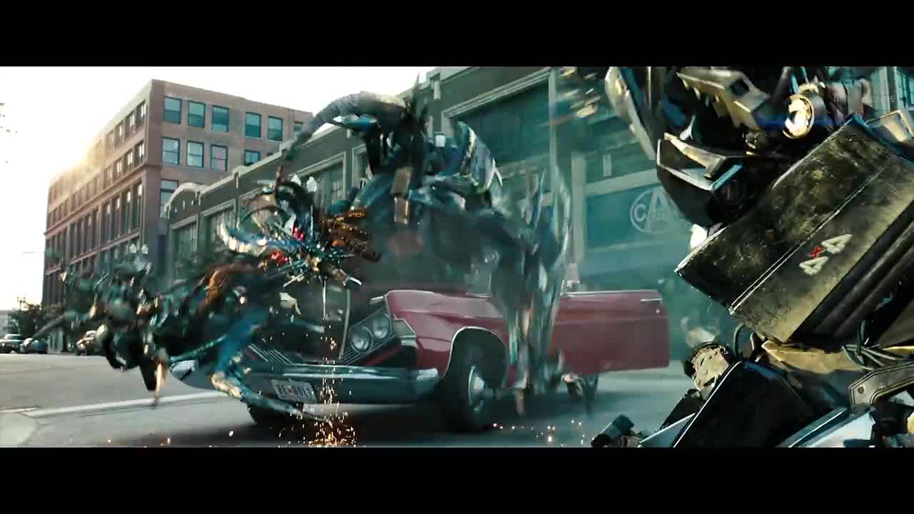 Transformers: Dark of the Moon (2011) - Freeway Chase - Only Action [4K]