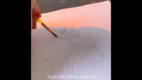 Invisible ink drawing