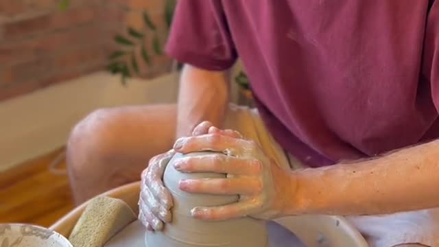 Today I wore a hat #pottery #asmr #satisfying