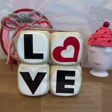Dollar Tree Valentine’s DIY Love Blocks