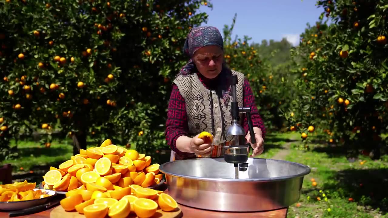 Cooking lunch for the orange farm workers