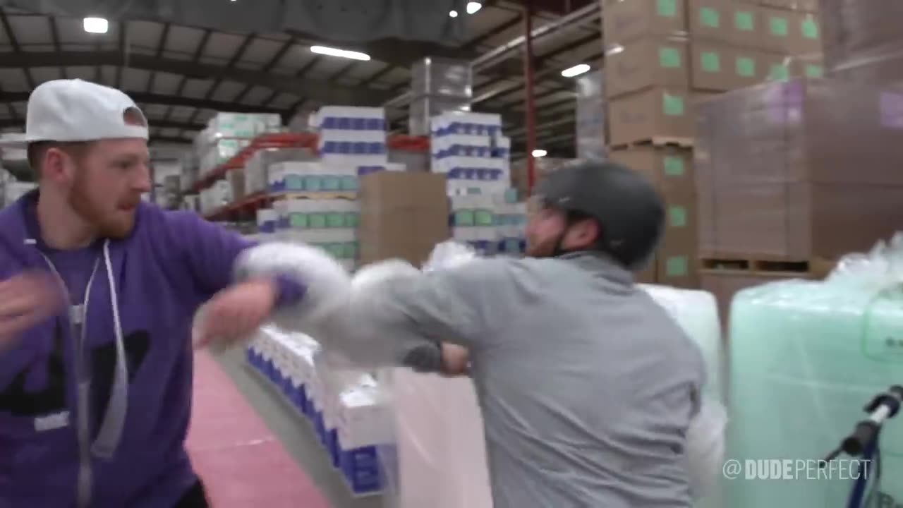 Bubble Wrap Battle _ Dude Perfect