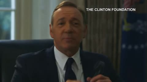 Kevin Spacey, in character, helps Hillary wish Bill a happy 68th