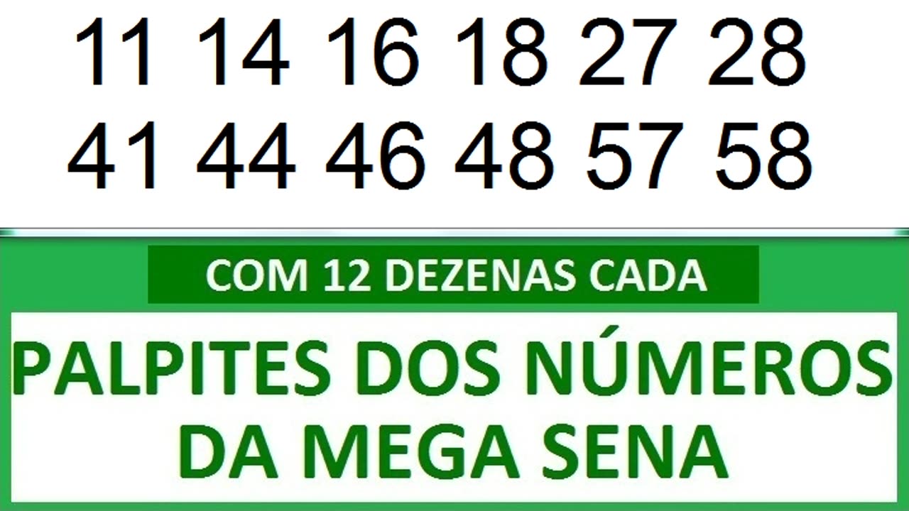 PALPITES DOS NÚMEROS DA MEGA SENA COM 12 DEZENAS zm zn zo zp zq zr zs zt zu zv zw zx