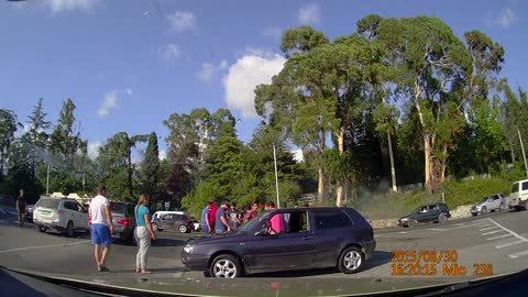 Russian Intersection Crash