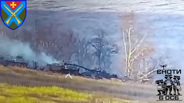 A Russian IFV is destroyed by an anti tank missile