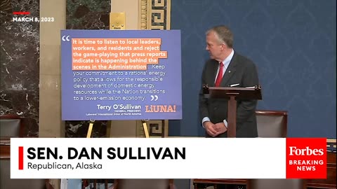 'So You Really Care About The Environment-'- Dan Sullivan Roasts Biden, Democrats' Energy Policies