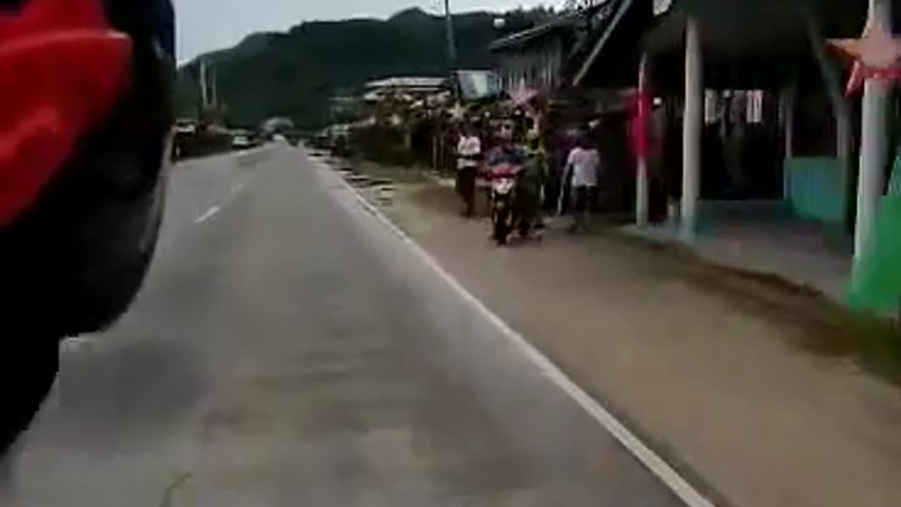 His first time driving a Motorcycle here in Panglao Philippines